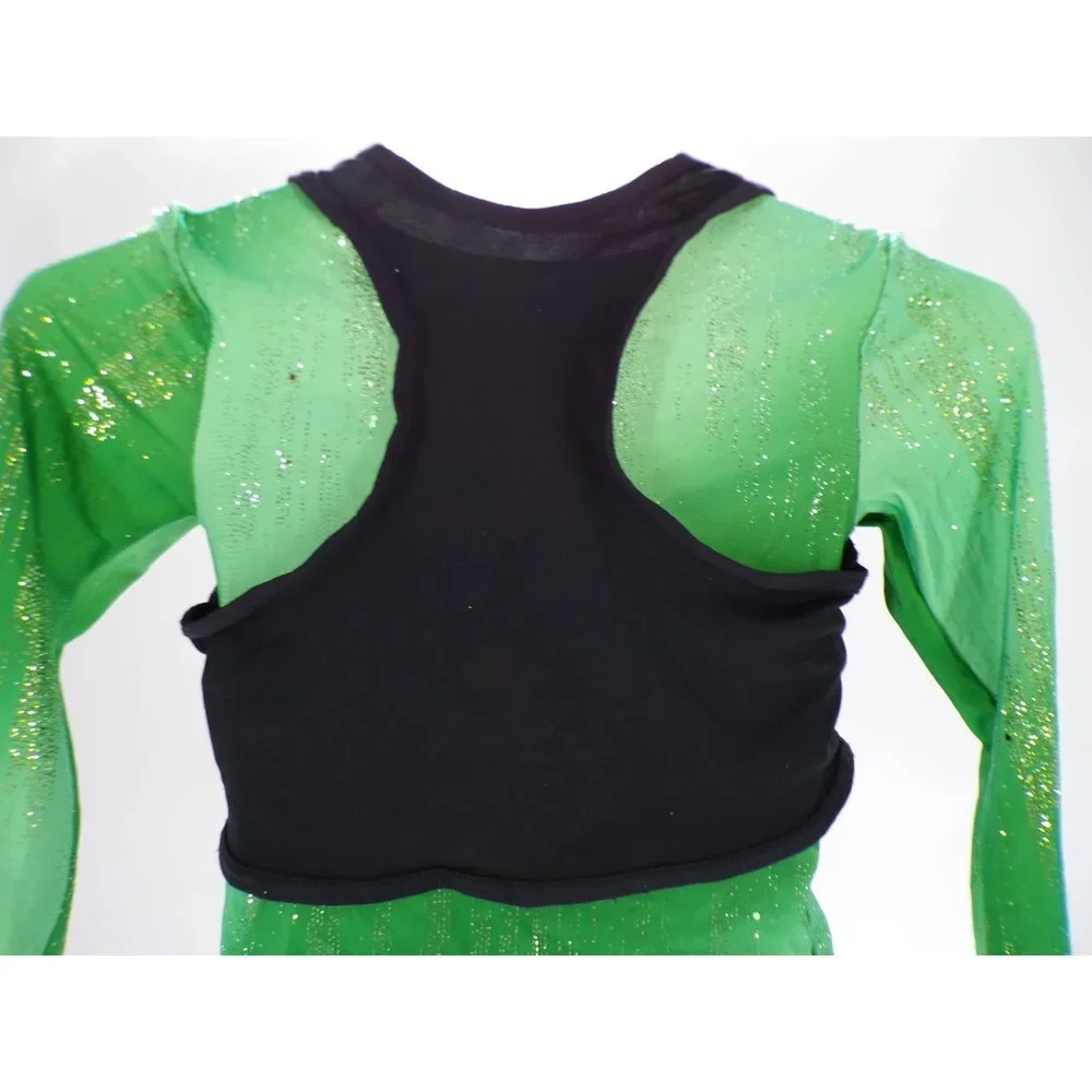 Pre-Owned Dance Costume Curtain Call E4243 Large Child Green Jazz